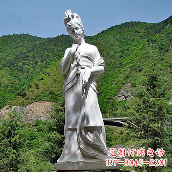 黄冈褒姒汉白玉石雕像-中国古代(西周时期)美女雕塑