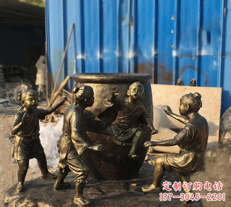 黄冈司马光雕塑以玻璃钢仿铜创作