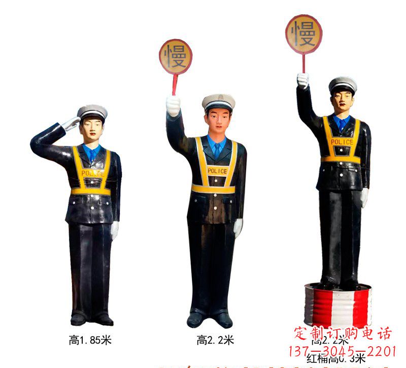 黄冈玻璃钢警察雕塑象征警察的英勇