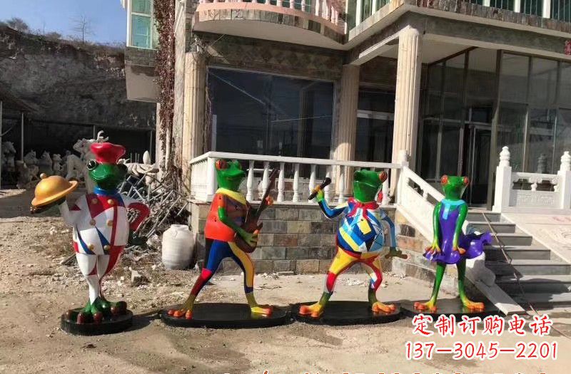 黄冈玻璃钢制青蛙雕塑