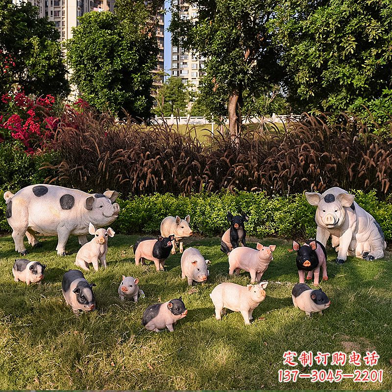 黄冈玻璃钢树脂仿真动物雕塑——公园农家院精美装饰