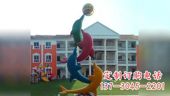 黄冈精美不锈钢海豚雕塑