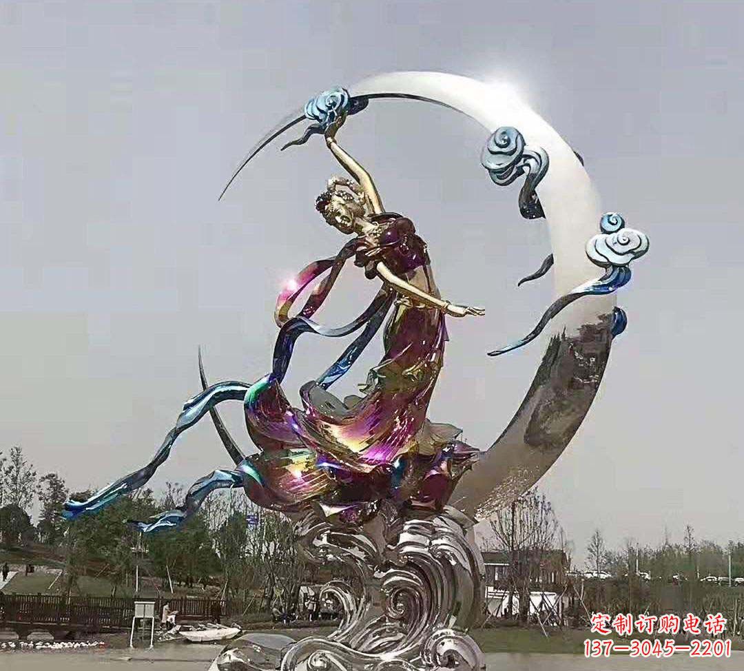 黄冈不锈钢嫦娥奔月雕塑