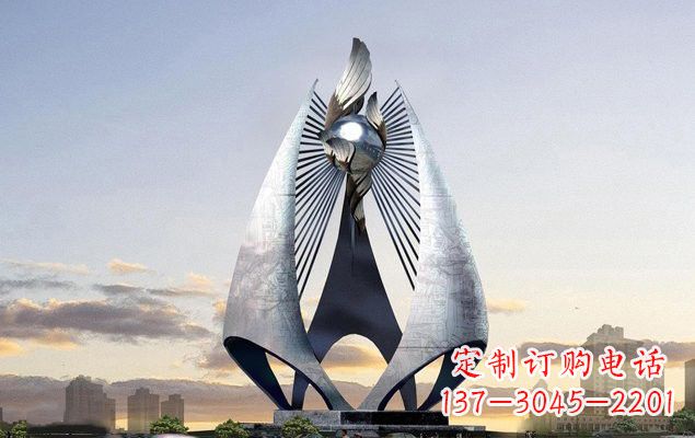 黄冈不锈钢城市船帆雕塑传承海洋文化