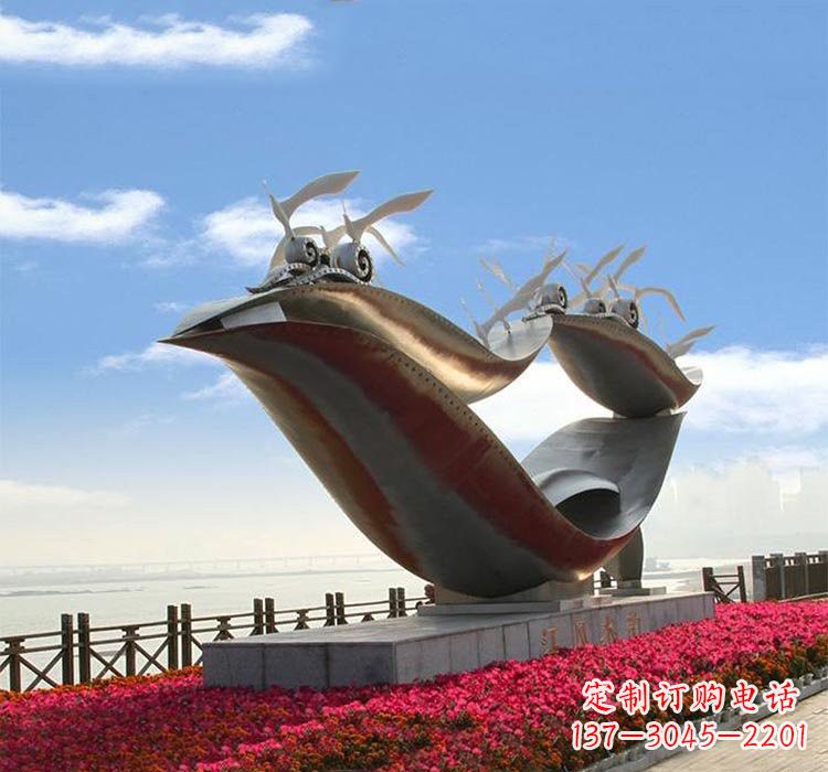 黄冈海鸥雕塑——点缀不锈钢城市