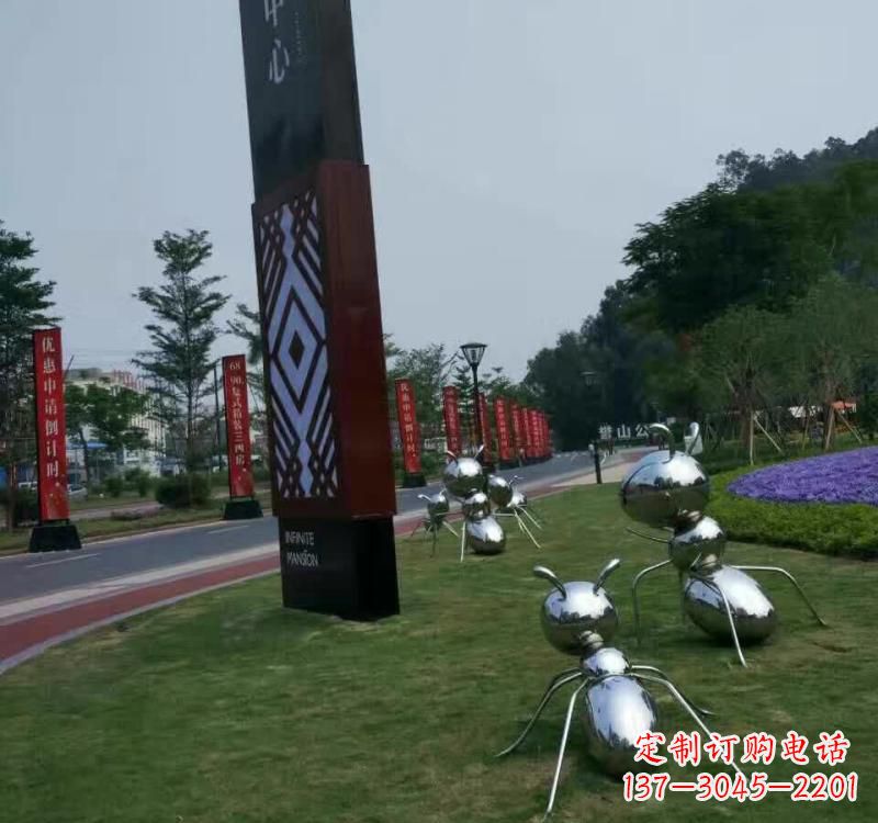黄冈不锈钢蚂蚁雕塑精美的艺术精品