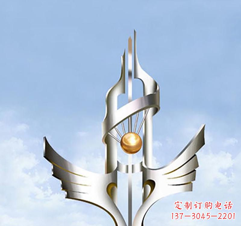 黄冈以不锈钢为材料的翅膀雕塑