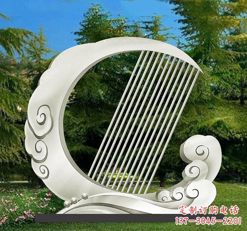 黄冈精美的不锈钢月亮雕塑