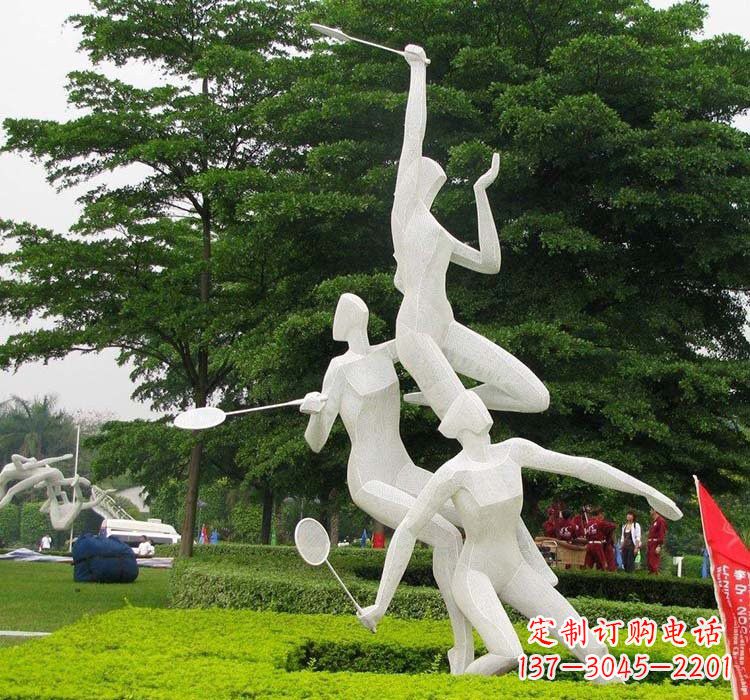 黄冈精美绝伦的不锈钢羽毛球雕塑