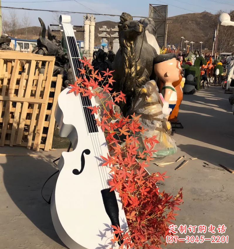 黄冈不锈钢大提琴雕塑—精致的艺术精品