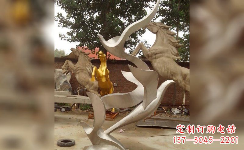 黄冈不锈钢大雁雕塑