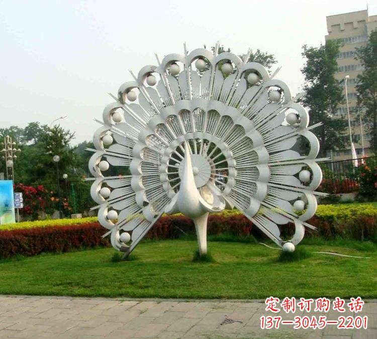 黄冈不锈钢孔雀雕塑