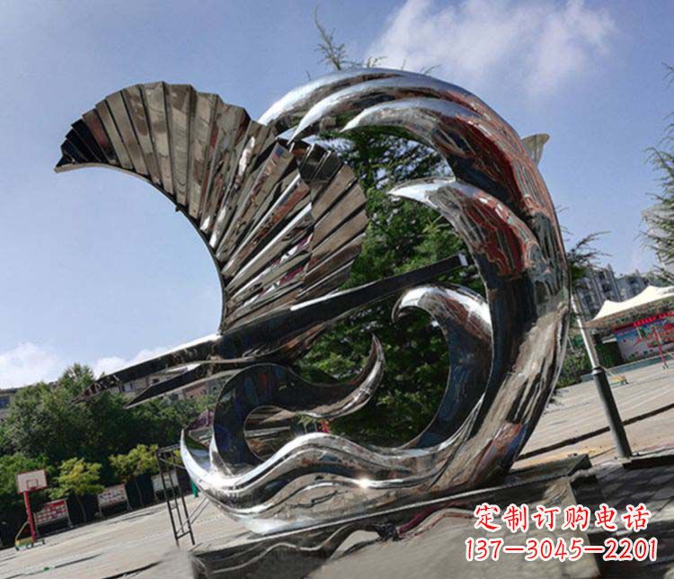 黄冈不锈钢帆船雕塑象征海上生活的艺术精品