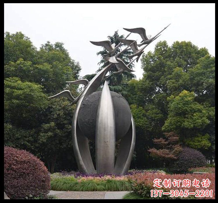 黄冈不锈钢天鹅雕塑