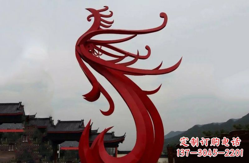 黄冈精美不锈钢凤凰雕塑