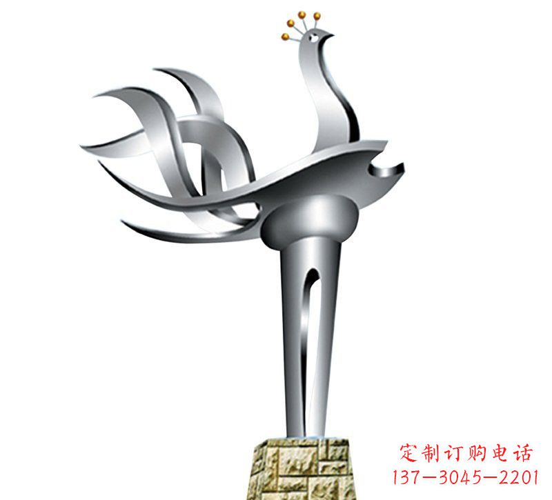 黄冈不锈钢凤凰雕塑——精致的艺术之作