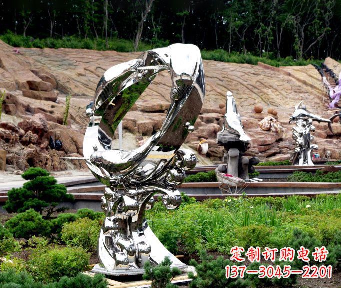 黄冈不锈钢海豚雕塑——精致的艺术品