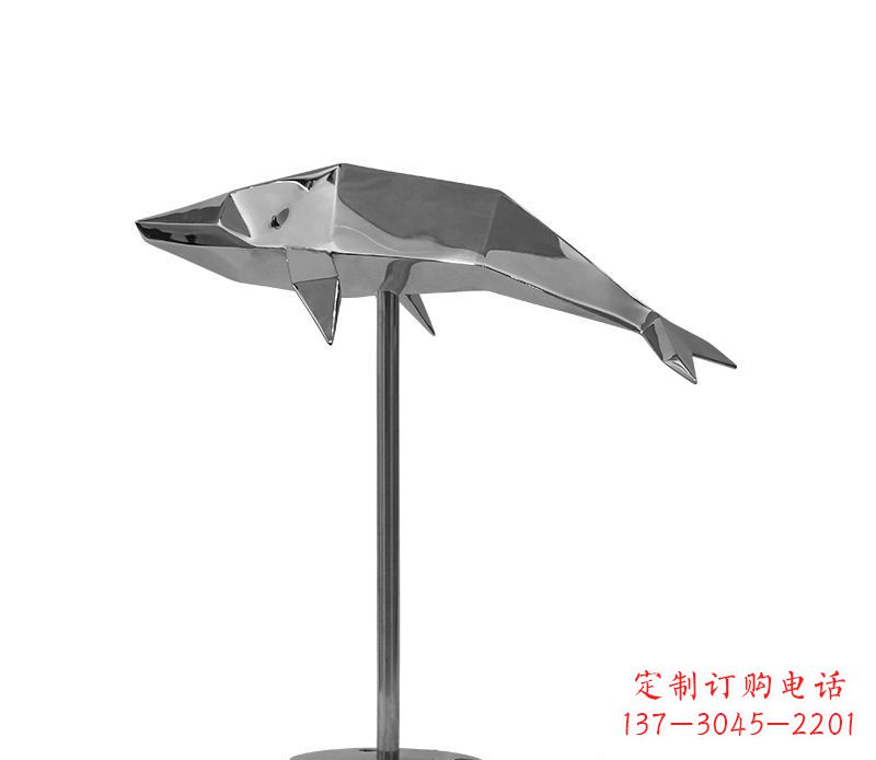 黄冈不锈钢海豚雕塑