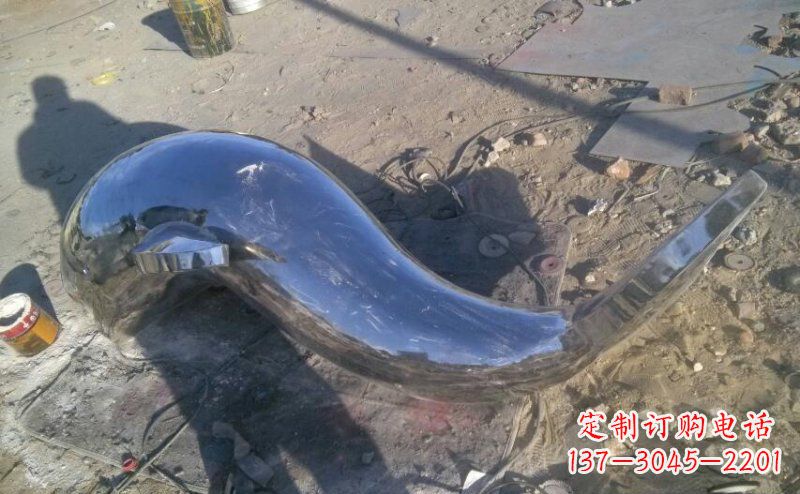 黄冈不锈钢海豚雕塑展示优雅美丽
