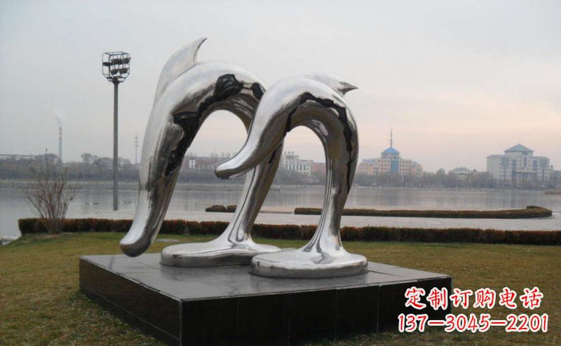 黄冈精致的不锈钢海豚雕塑