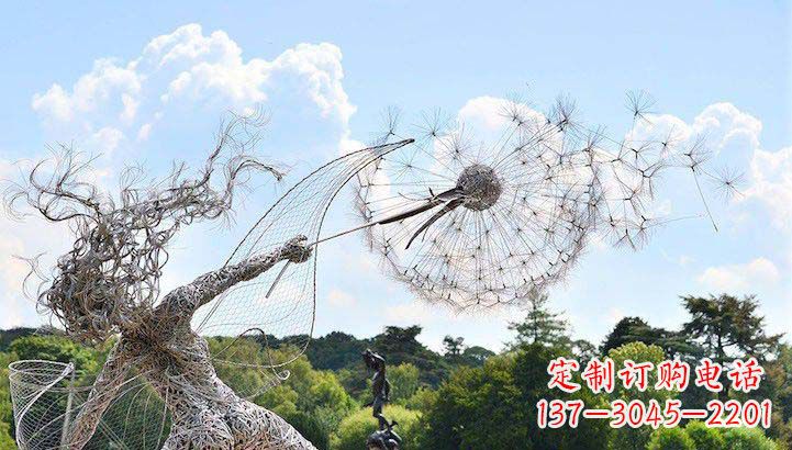 黄冈不锈钢蒲公英雕塑