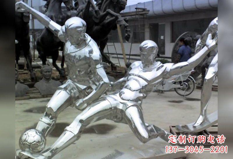 黄冈足球不锈钢抽象雕塑