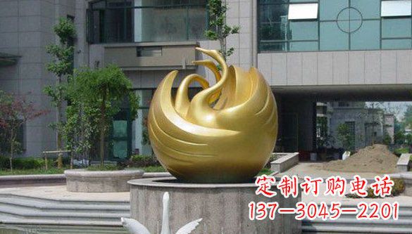 黄冈不锈钢天鹅雕塑