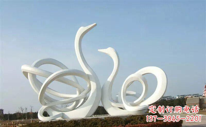 黄冈不锈钢制作的天鹅雕塑