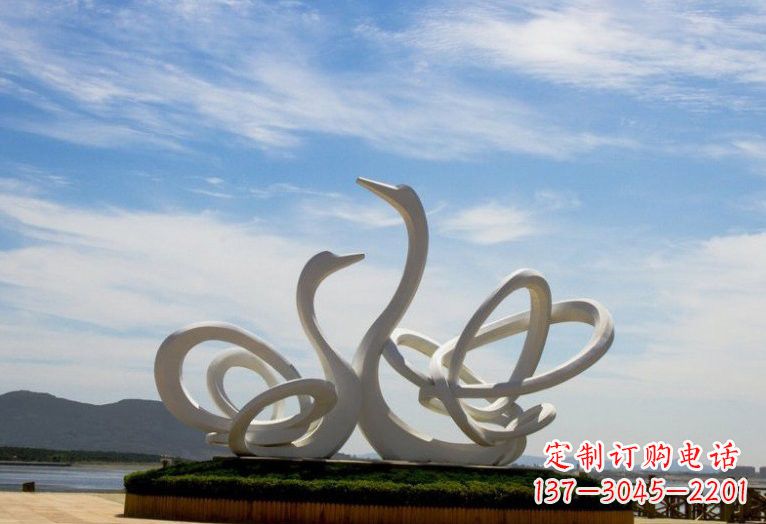黄冈不锈钢制天鹅雕塑