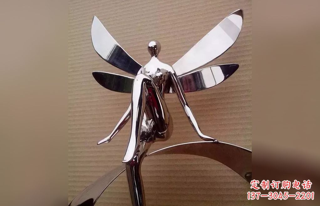 黄冈不锈钢天使雕塑