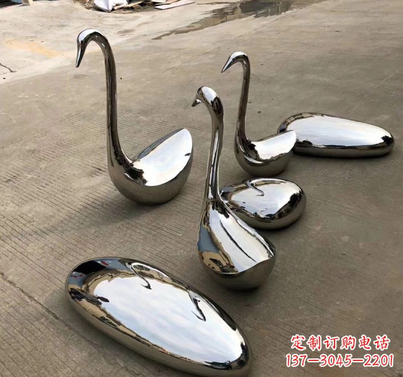 黄冈不锈钢仙鹤雕塑精致而古典