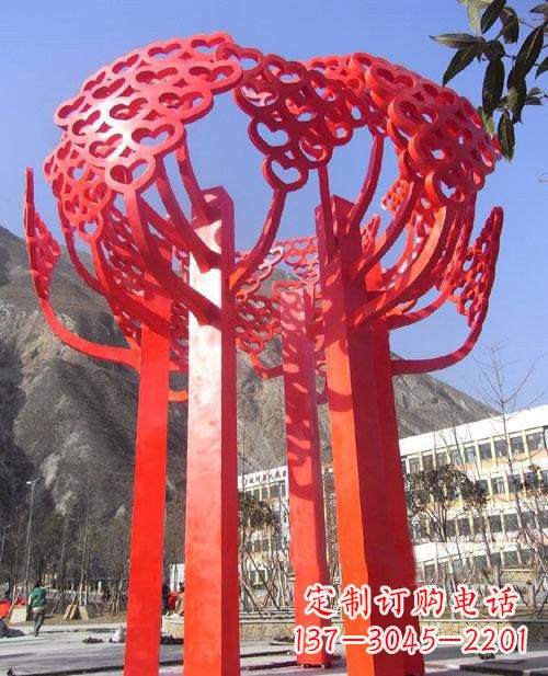 黄冈不锈钢树叶雕塑