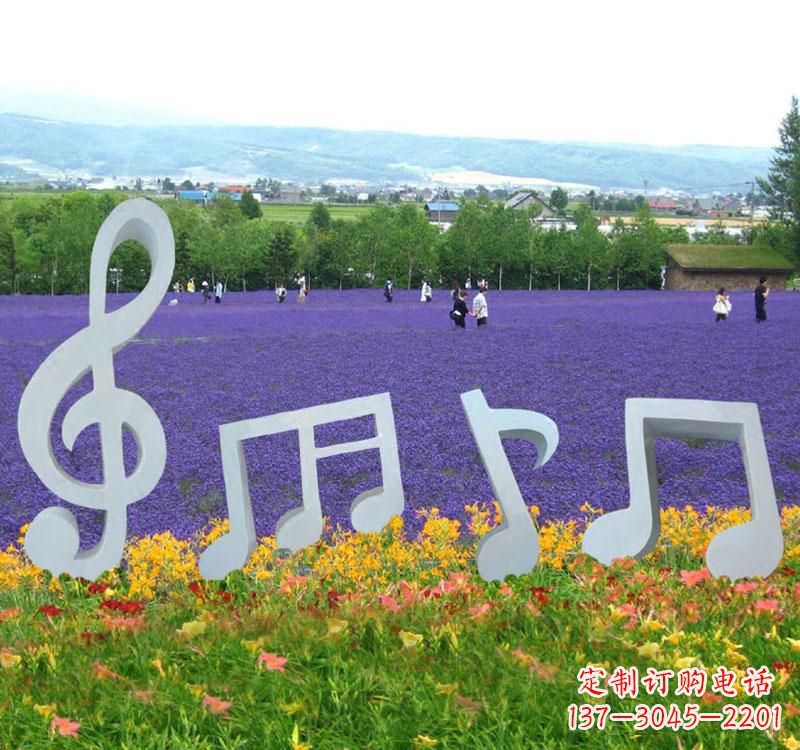 黄冈精美不锈钢音符雕塑