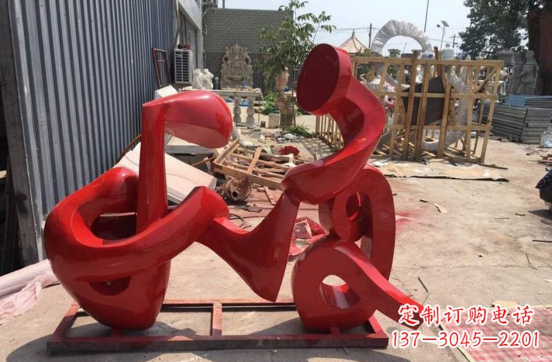 黄冈不锈钢音符雕塑传递美丽的音乐