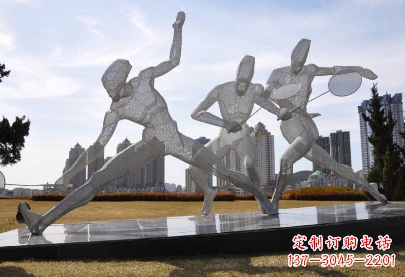 黄冈精致的不锈钢羽毛球雕塑