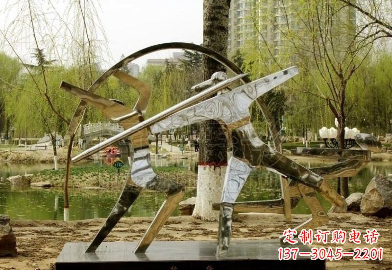 黄冈不锈钢运动员雕塑