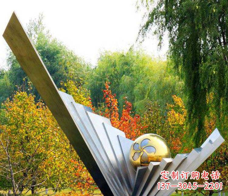 黄冈不锈钢大型翅膀景观雕塑