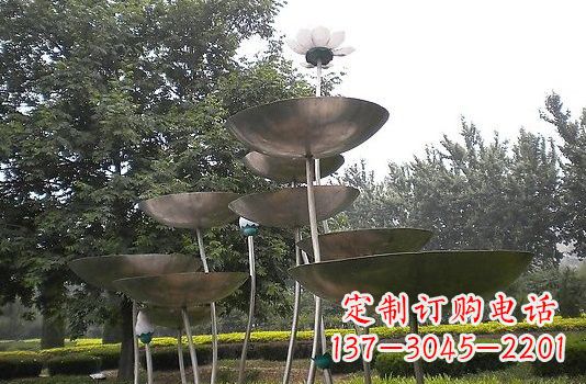 黄冈不锈钢大型荷叶雕塑