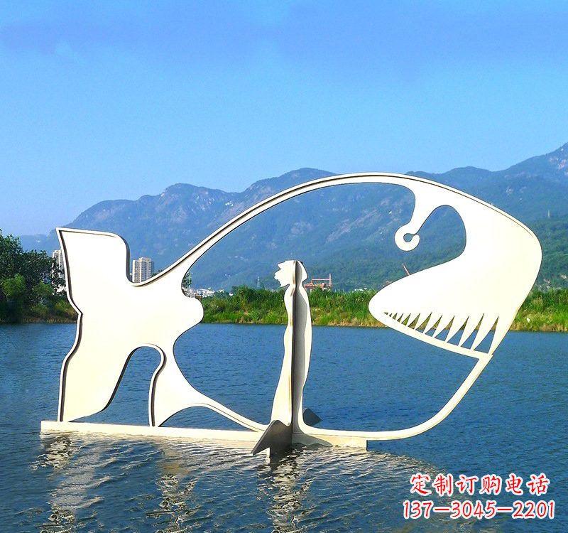 黄冈精美的不锈钢大型鲸鱼雕塑