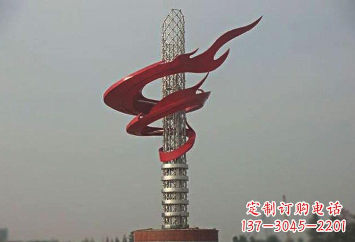 黄冈不锈钢大型火炬雕塑
