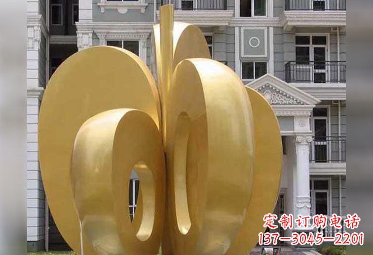 黄冈不锈钢大型苹果雕塑