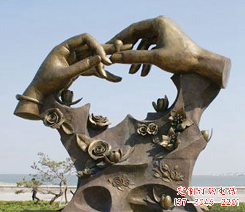 黄冈不锈钢戒指雕塑表达爱的艺术精品