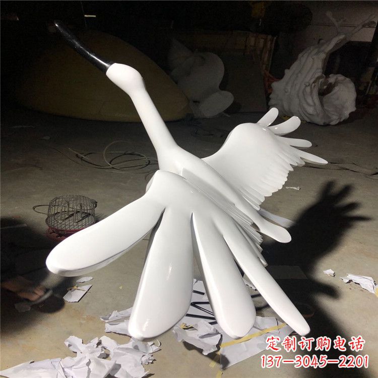 黄冈精致的不锈钢丹顶鹤雕塑