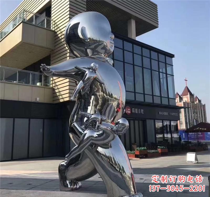 黄冈不锈钢儿童雕塑精致的艺术之作