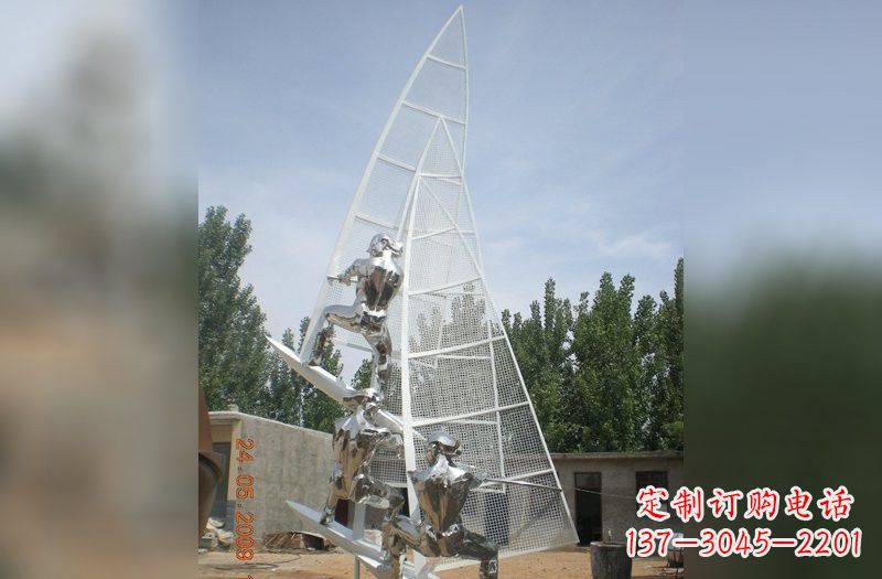 黄冈不锈钢帆船雕塑精美的艺术品