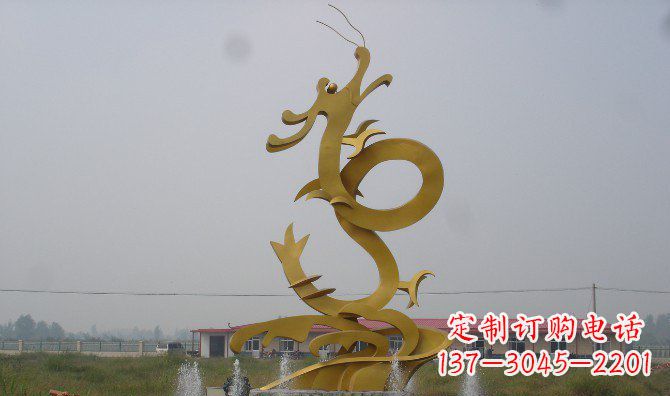 黄冈不锈钢飞龙雕塑精美传承中华文化