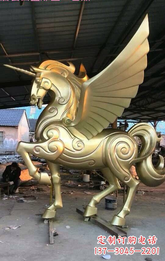 黄冈不锈钢独角兽雕塑铸造精美绝伦