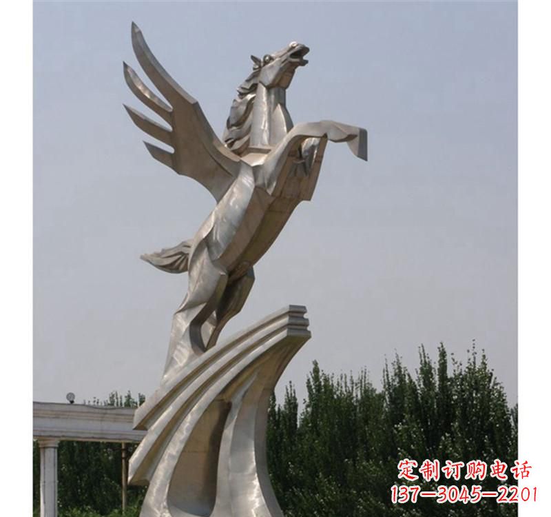 黄冈不锈钢飞马雕塑精美雕塑艺术