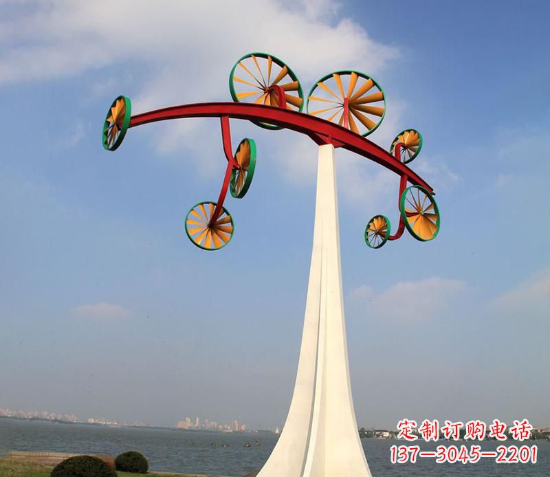 黄冈不锈钢风车雕塑艺术美学的完美结合