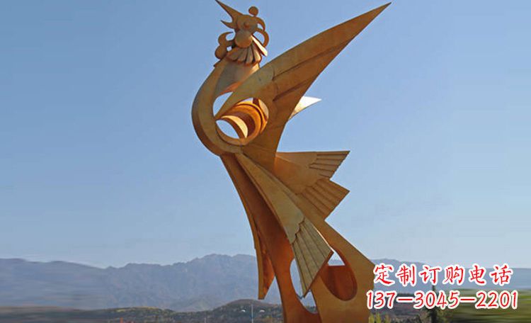 黄冈不锈钢凤凰雕塑,给环境增添灵动之美
